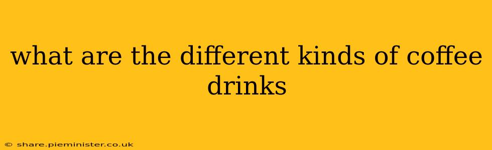 what are the different kinds of coffee drinks