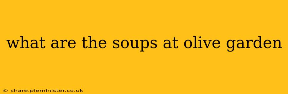 what are the soups at olive garden