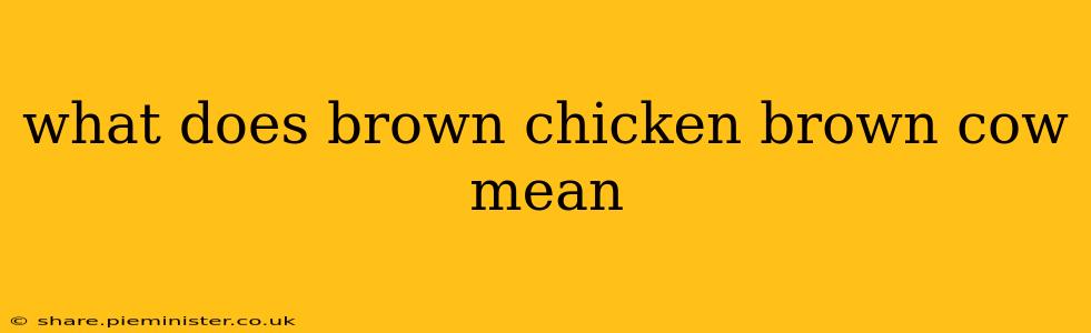 what does brown chicken brown cow mean