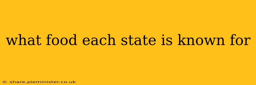 what food each state is known for
