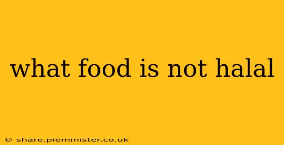 what food is not halal