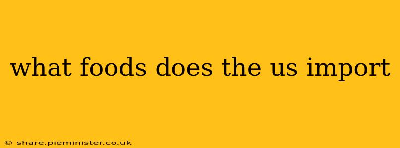 what foods does the us import