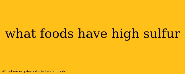 what foods have high sulfur