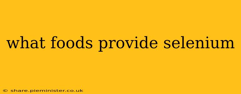what foods provide selenium