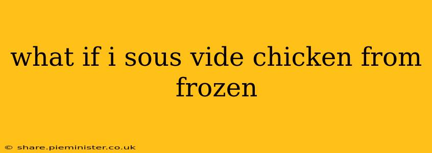 what if i sous vide chicken from frozen