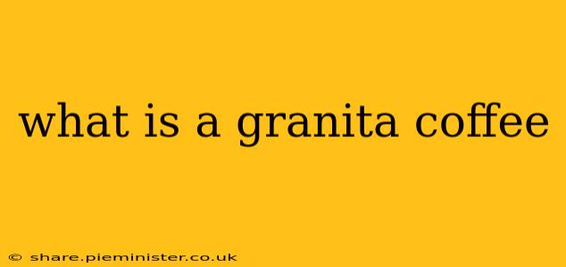 what is a granita coffee