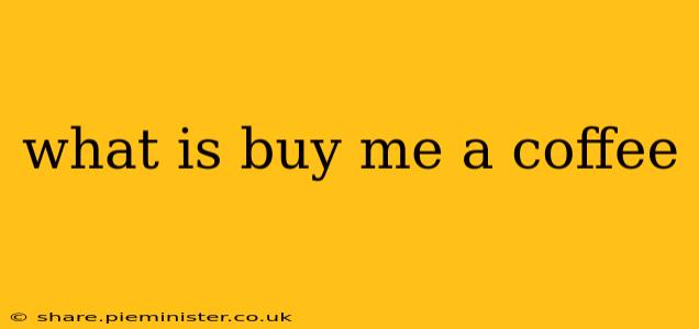 what is buy me a coffee