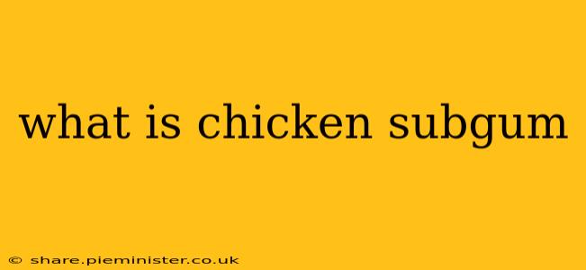 what is chicken subgum