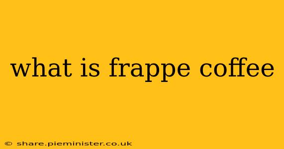 what is frappe coffee