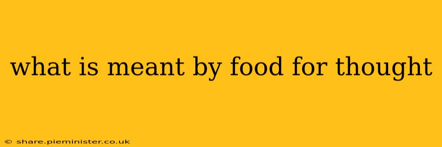 what is meant by food for thought
