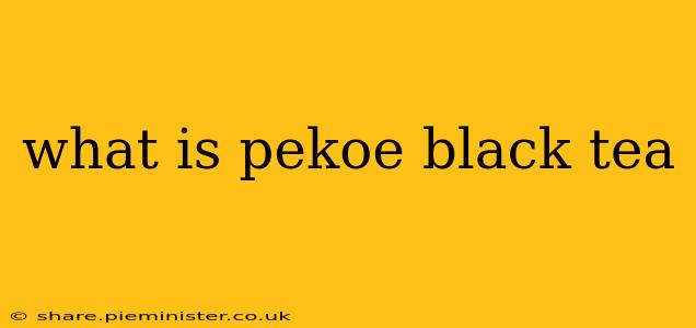 what is pekoe black tea