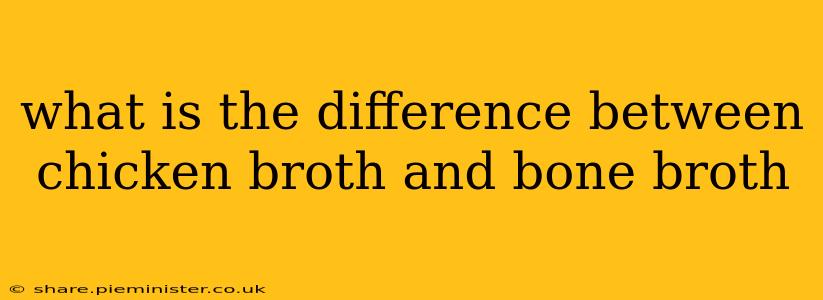 what is the difference between chicken broth and bone broth
