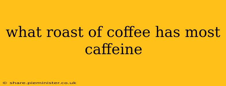 what roast of coffee has most caffeine