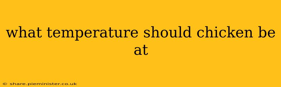 what temperature should chicken be at
