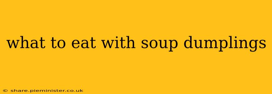 what to eat with soup dumplings