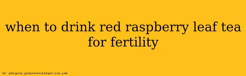 when to drink red raspberry leaf tea for fertility