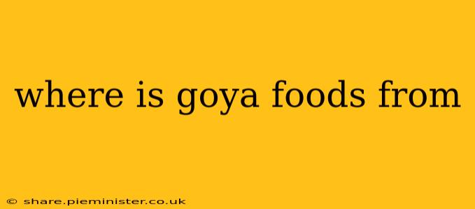 where is goya foods from