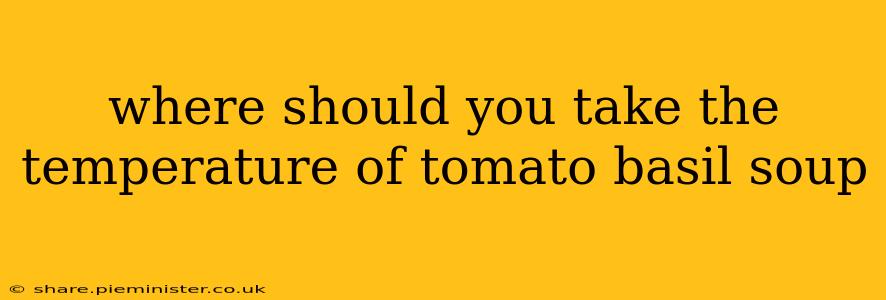 where should you take the temperature of tomato basil soup