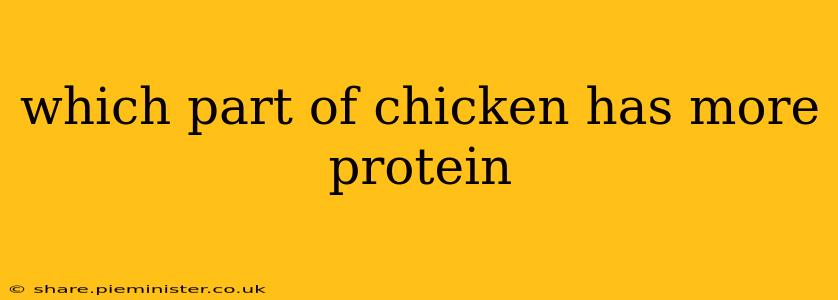which part of chicken has more protein