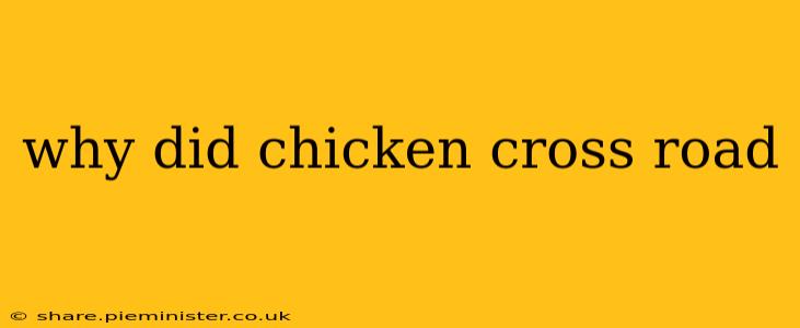 why did chicken cross road