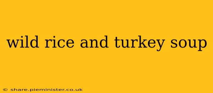 wild rice and turkey soup