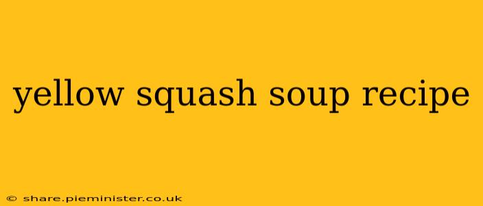 yellow squash soup recipe